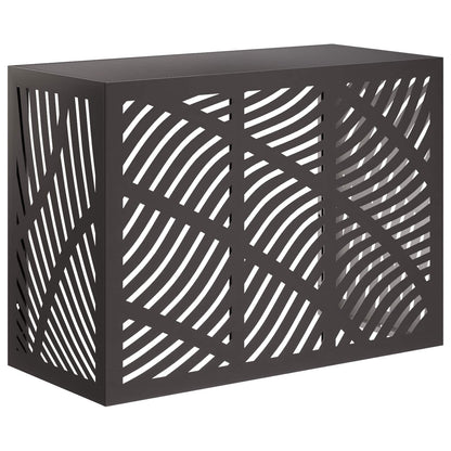 Air Conditioner Cover Steel Black 110x50x80cm