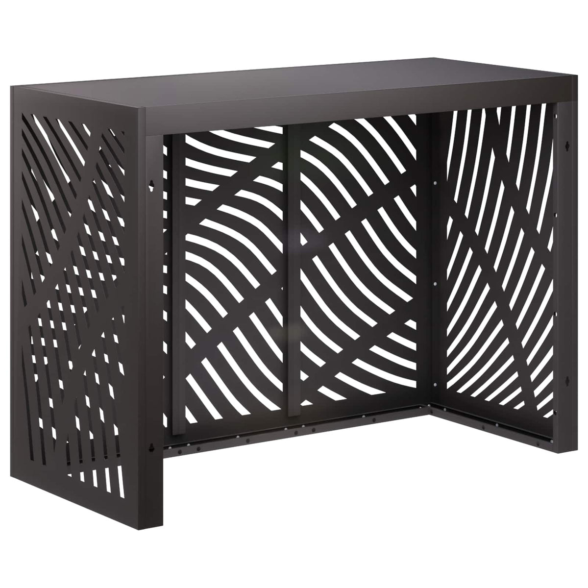 Air Conditioner Cover Steel Black 110x50x80cm