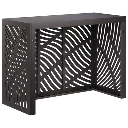 Air Conditioner Cover Steel Black 110x50x80cm