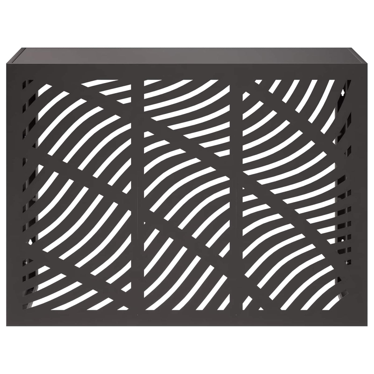 Air Conditioner Cover Steel Black 110x50x80cm