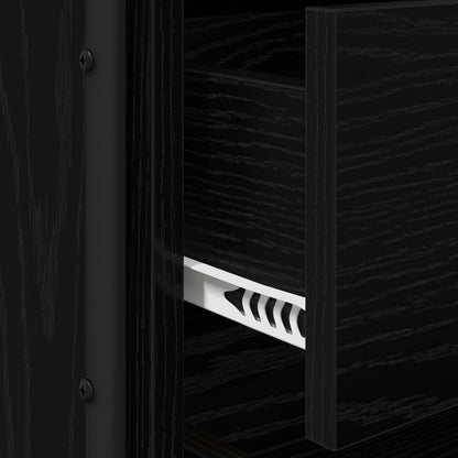 Black Oak Bedside Cabinet 2 Drawer | HomeAndLiving - 8