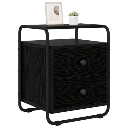Black Oak Bedside Cabinet 2 Drawer | HomeAndLiving - 3