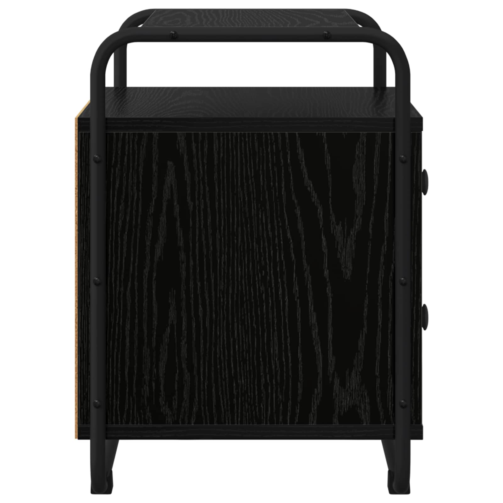 Black Oak Bedside Cabinet 2 Drawer | HomeAndLiving - 6