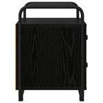 Black Oak Bedside Cabinet 2 Drawer | HomeAndLiving