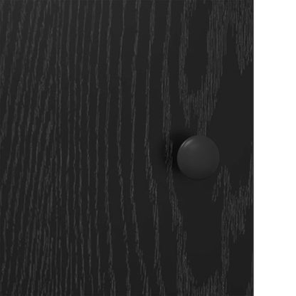 Black Oak Bedside Cabinet Engineered Wood | HomeAndLiving - 8