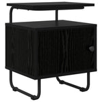 Black Oak Bedside Cabinet Engineered Wood | HomeAndLiving