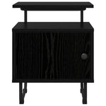 Black Oak Bedside Cabinet Engineered Wood | HomeAndLiving