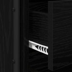 Black Oak Bedside Cabinet Drawer Shelf | HomeAndLiving