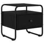 Black Oak Bedside Cabinet Drawer Shelf | HomeAndLiving
