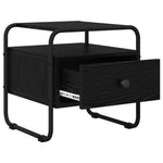 Black Oak Bedside Cabinet Drawer Shelf | HomeAndLiving