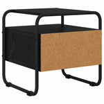 Black Oak Bedside Cabinet Drawer Shelf | HomeAndLiving
