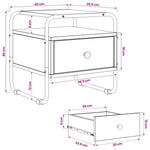 Black Oak Bedside Cabinet Drawer Shelf | HomeAndLiving
