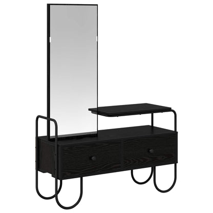 Black Oak Dressing Table Drawer Mirror | HomeAndLiving - 2