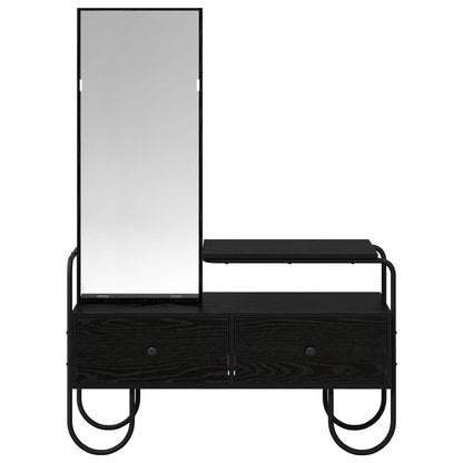 Black Oak Dressing Table Drawer Mirror | HomeAndLiving - 5