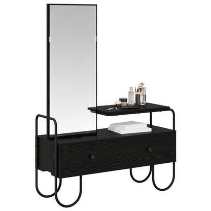 Black Oak Dressing Table Drawer Mirror | HomeAndLiving - 3