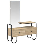Dressing Table Sonoma Oak 2 Drawer Mirror | HomeAndLiving