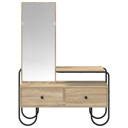 Dressing Table Sonoma Oak 2 Drawer Mirror | HomeAndLiving - 5