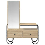 Dressing Table Sonoma Oak 2 Drawer Mirror | HomeAndLiving