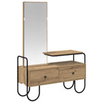 Oak Dressing Table 2 Drawers Mirror | HomeAndLiving