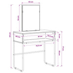 Sonoma Oak Dressing Table 81x40x131cm | HomeAndLiving