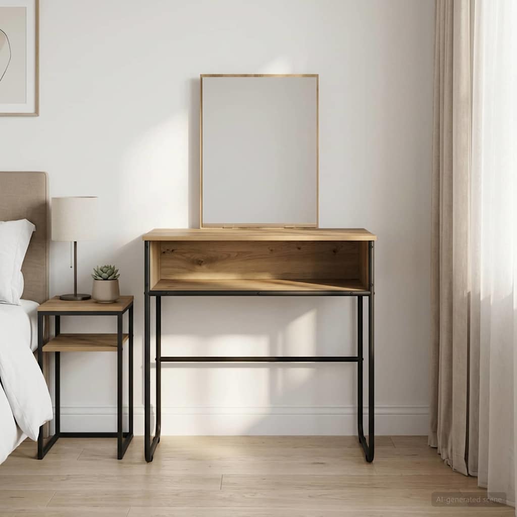 Artisan Oak Dressing Table 81cm Mirror | HomeAndLiving