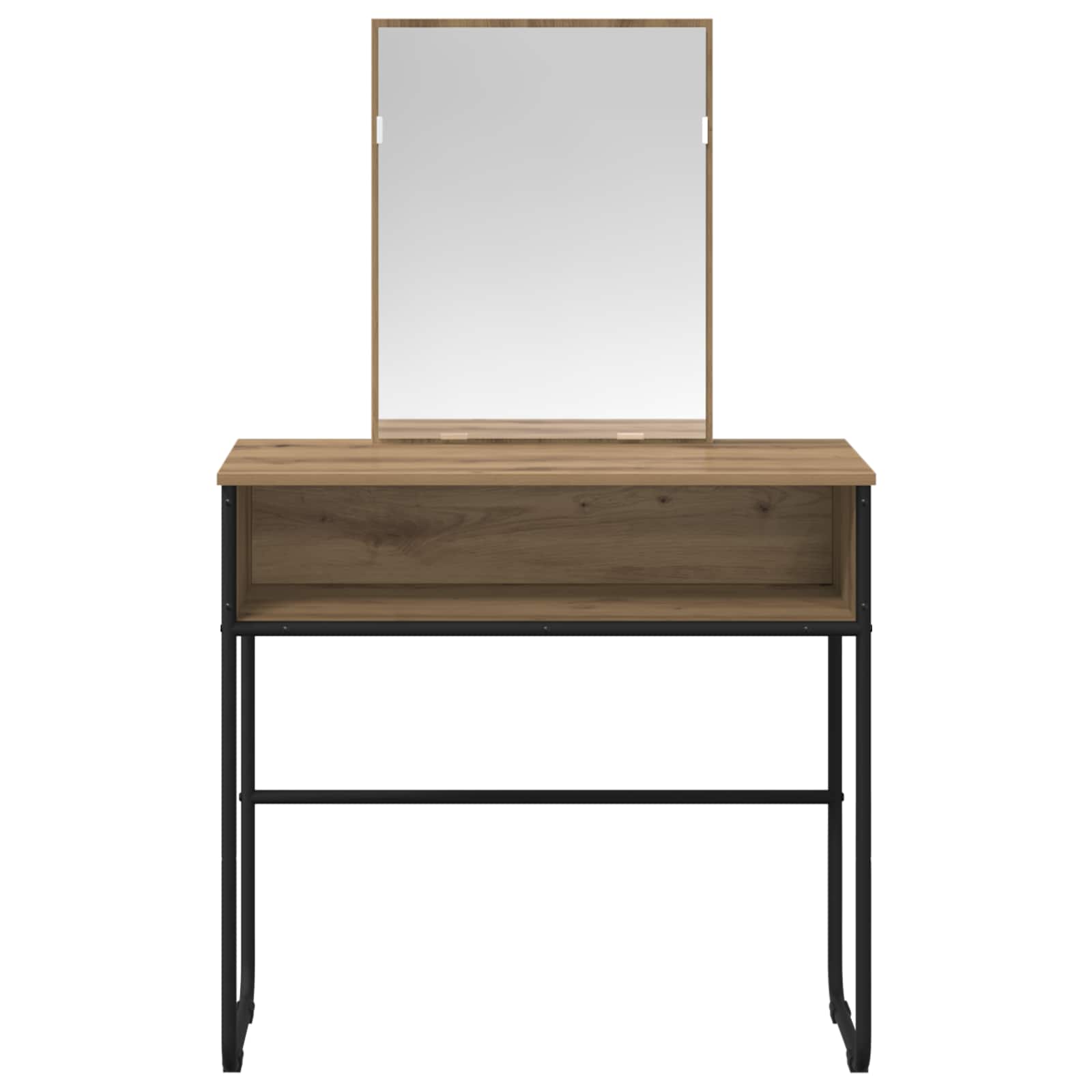 Artisan Oak Dressing Table 81cm Mirror | HomeAndLiving - 4