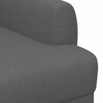 Button Tufted Loveseat Dark Grey Velvet | HomeAndLiving