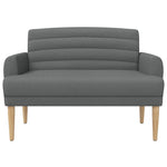 Button Tufted Loveseat Dark Grey Velvet | HomeAndLiving