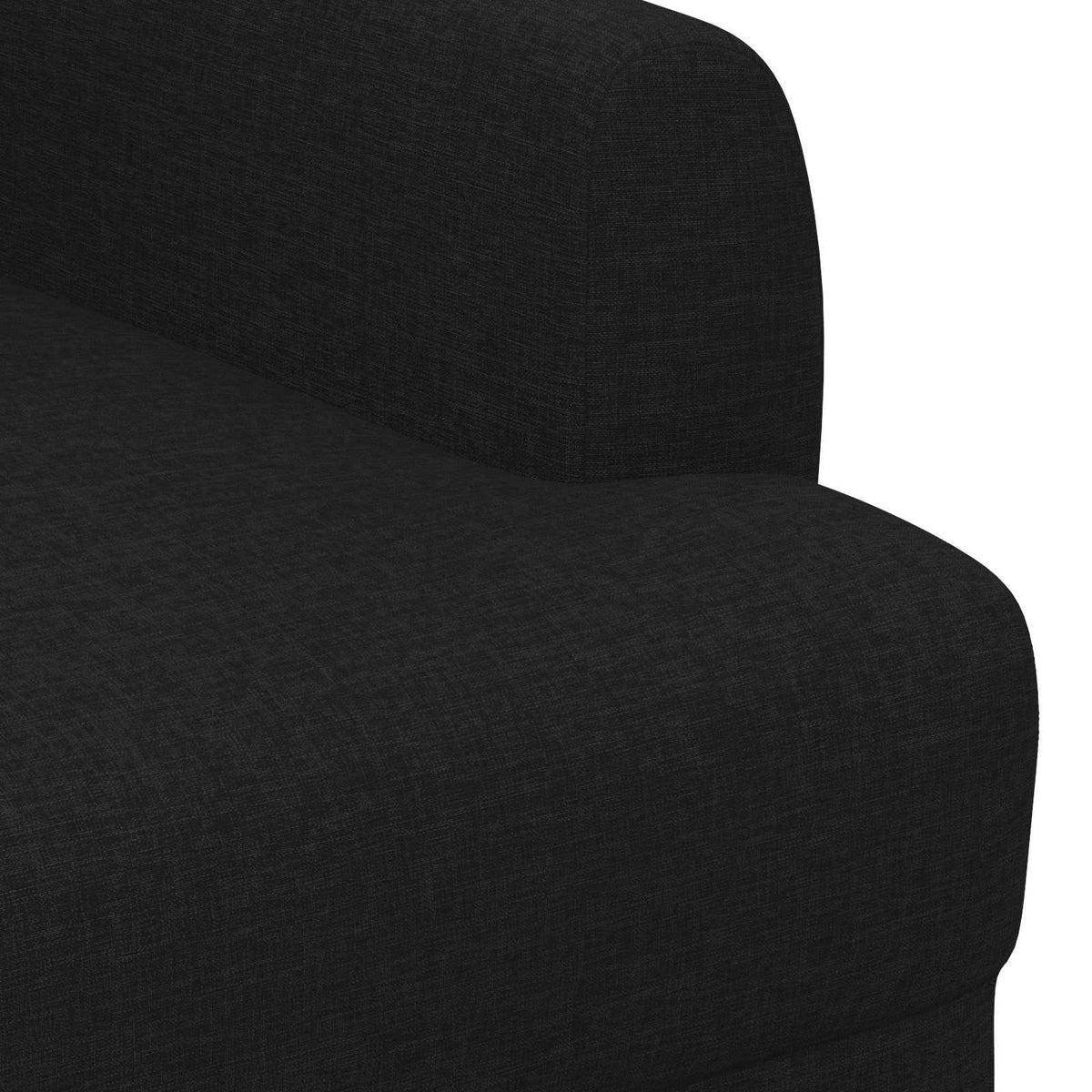 Button Tufted Loveseat Black Velvet 2 Seater - 116×67×80cm - 6