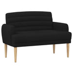 Button Tufted Loveseat Black Velvet 2 Seater | HomeAndLiving
