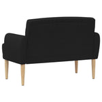 Button Tufted Loveseat Black Velvet 2 Seater | HomeAndLiving