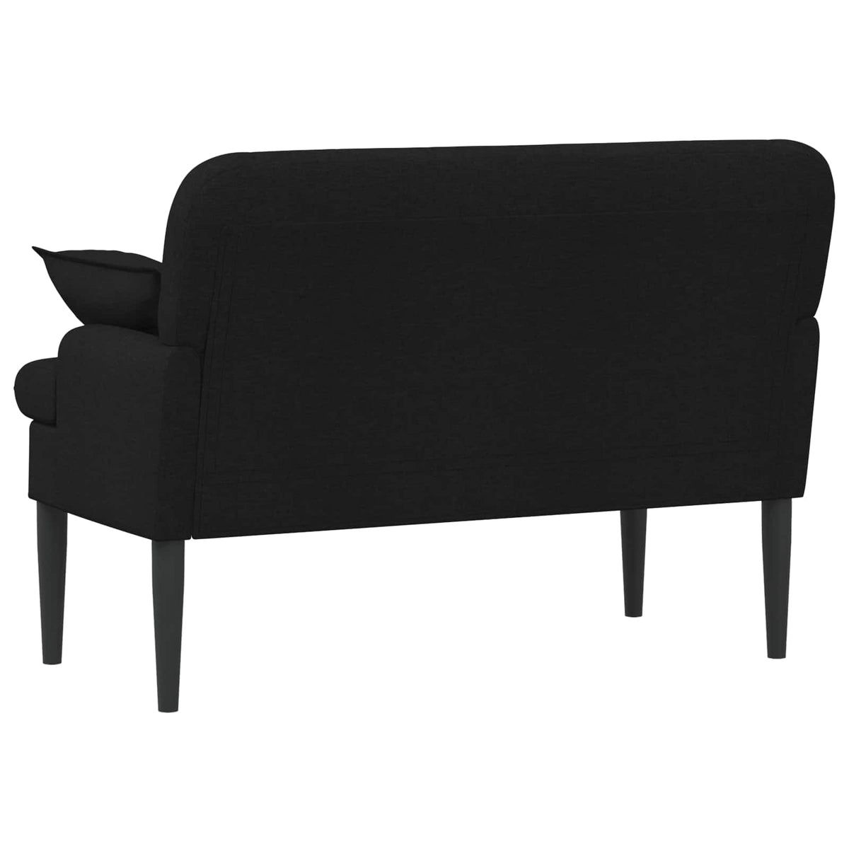 Button Tufted Loveseat Black Velvet 2 Seater - 111×68×80cm - 5