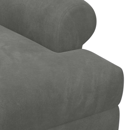 Velvet Button Tufted Loveseat Dark Grey | HomeAndLiving - 6