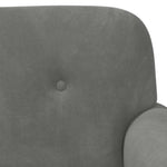 Velvet Button Tufted Loveseat Dark Grey | HomeAndLiving