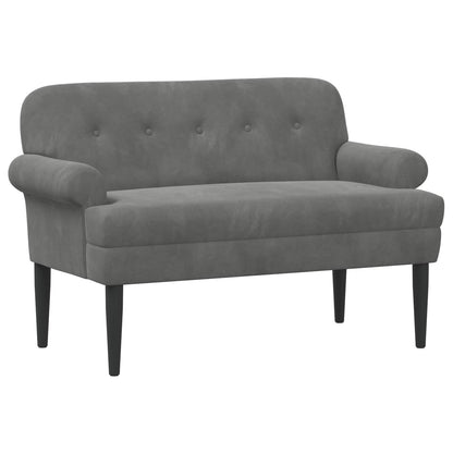 Velvet Button Tufted Loveseat Dark Grey | HomeAndLiving - 2