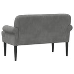 Velvet Button Tufted Loveseat Dark Grey | HomeAndLiving