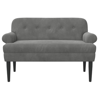 Velvet Button Tufted Loveseat Dark Grey | HomeAndLiving - 3