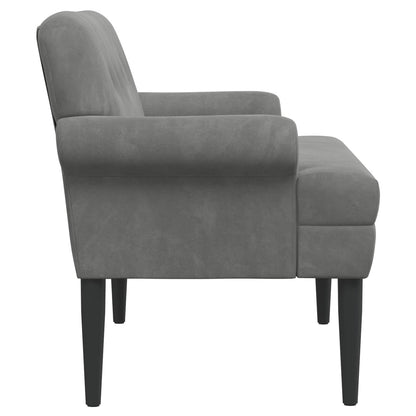 Velvet Button Tufted Loveseat Dark Grey | HomeAndLiving - 4