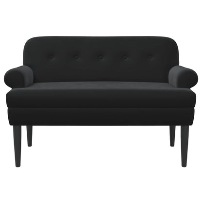 Black Velvet Button Tufted Loveseat Sofa | HomeAndLiving - 3