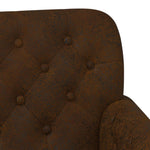 Button Tufted Loveseat Brown 2 Seater | HomeAndLiving