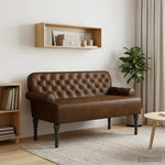Button Tufted Loveseat Brown 2 Seater | HomeAndLiving