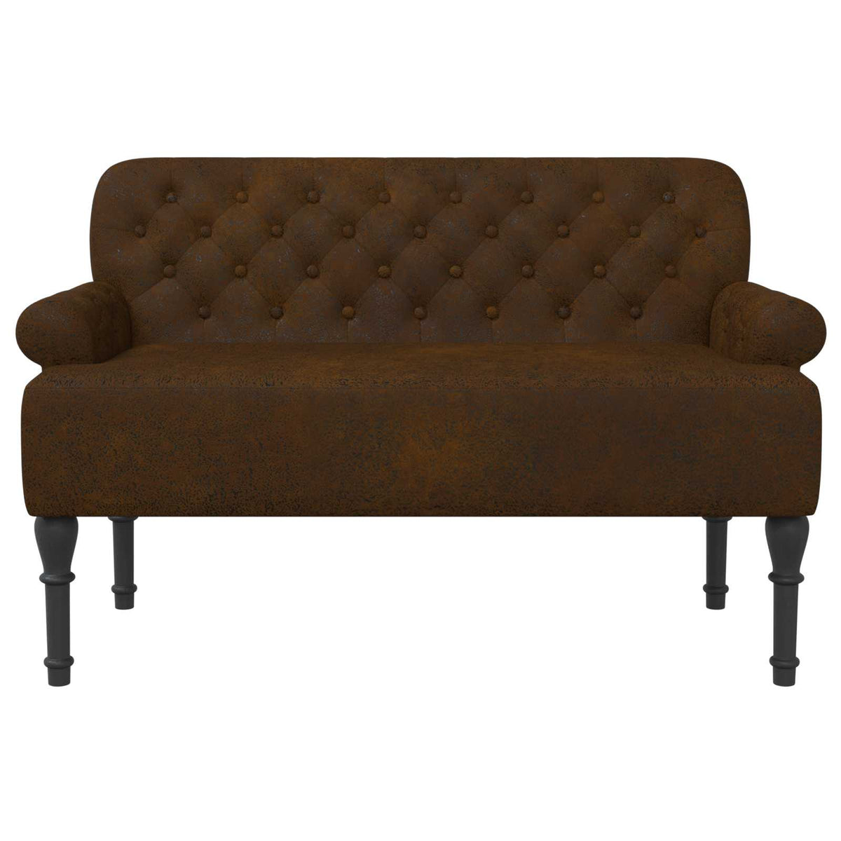 Button Tufted Loveseat Brown 2 Seater | HomeAndLiving - 3