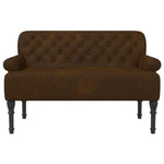 Button Tufted Loveseat Brown 2 Seater | HomeAndLiving