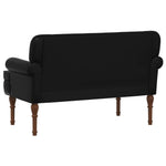 Button Tufted Loveseat Black Faux Leather | HomeAndLiving