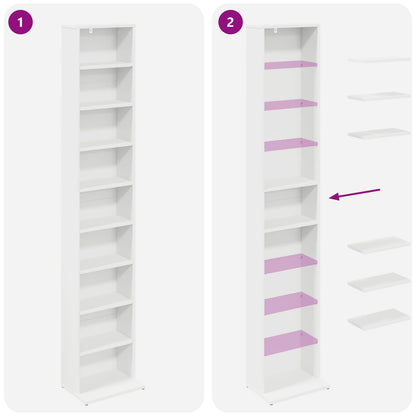 White Media Cabinet Storage 33 cm x 175 cm