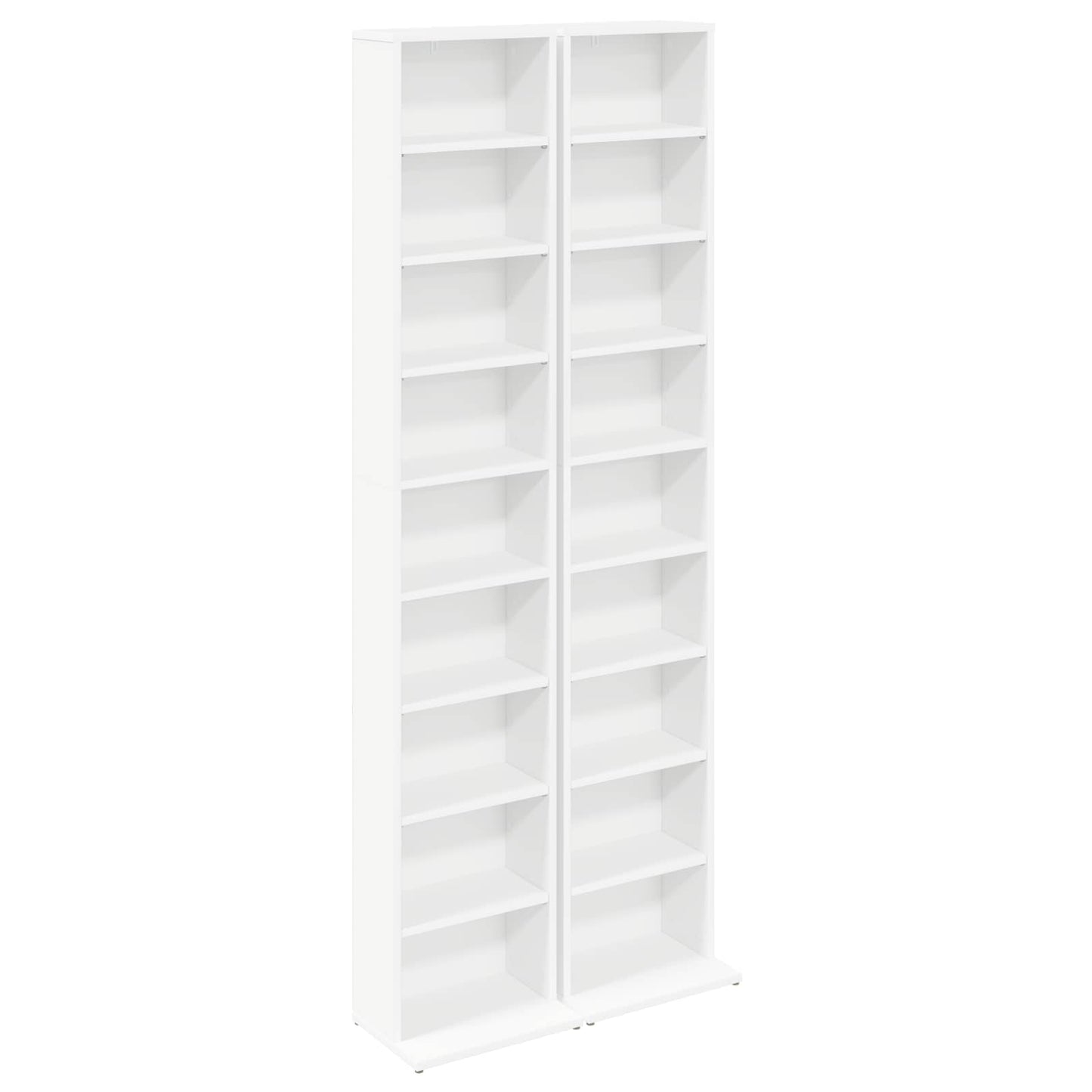 Media Cabinet White Engineered 33 cm x 23.5 cm x 175 cm