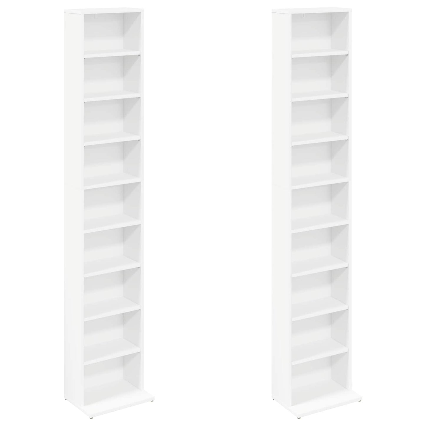 Media Cabinet White Engineered 33 cm x 23.5 cm x 175 cm