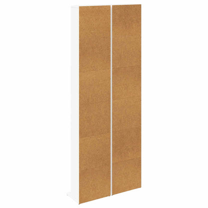 Media Cabinet White Engineered 33 cm x 23.5 cm x 175 cm