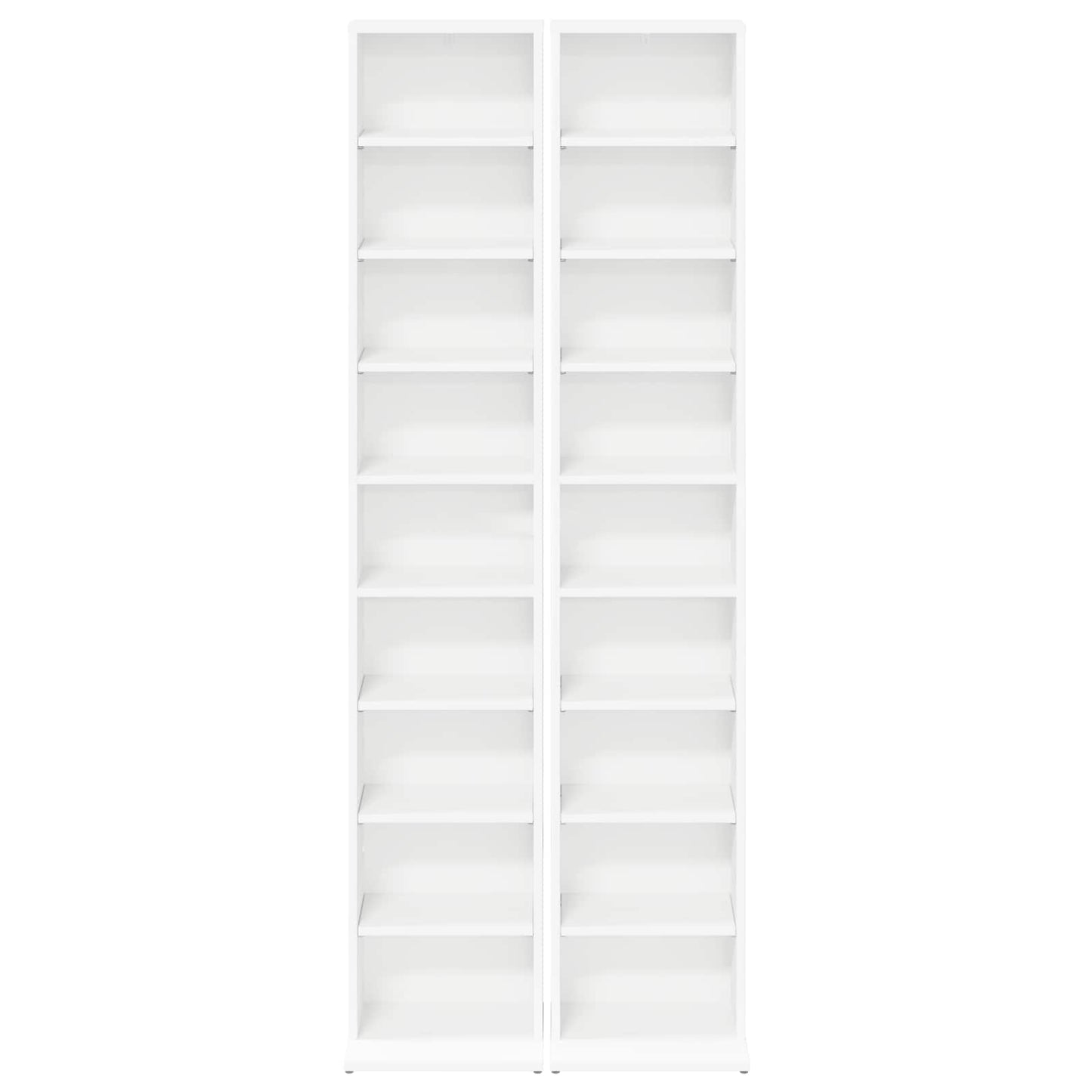 Media Cabinet White Engineered 33 cm x 23.5 cm x 175 cm