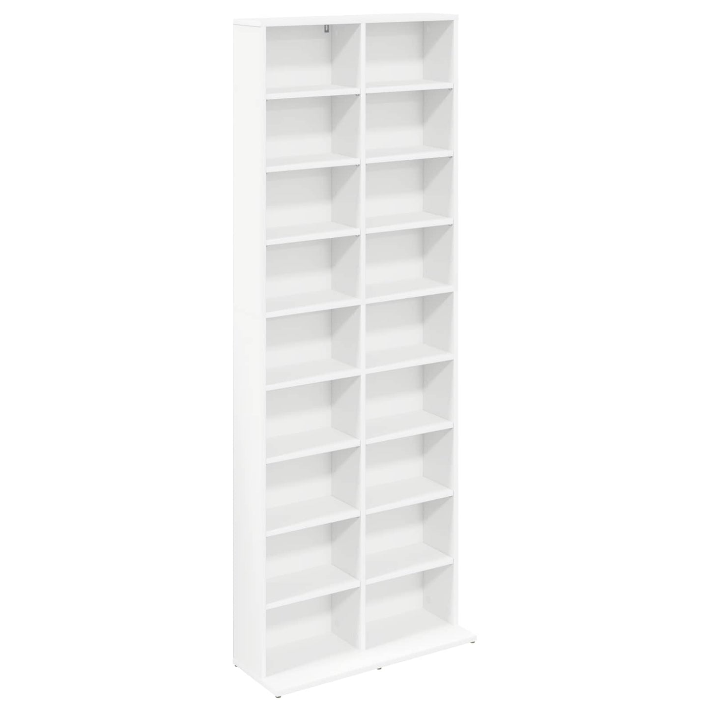 Media Cabinet White Engineered Wood 65 cm x 23.5 cm x 175 cm